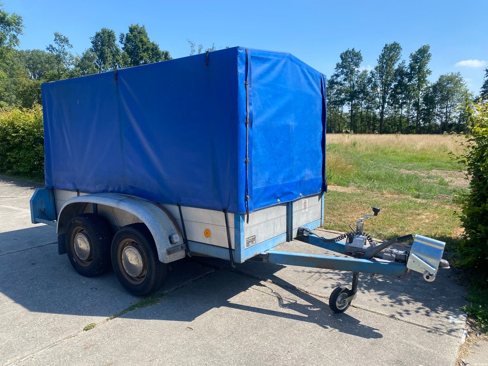 Nette degelijke huif aanhanger, 2000kg, aanhangwagen, Auto diversen, Aanhangers en Bagagewagens, Ophalen, Gebruikt