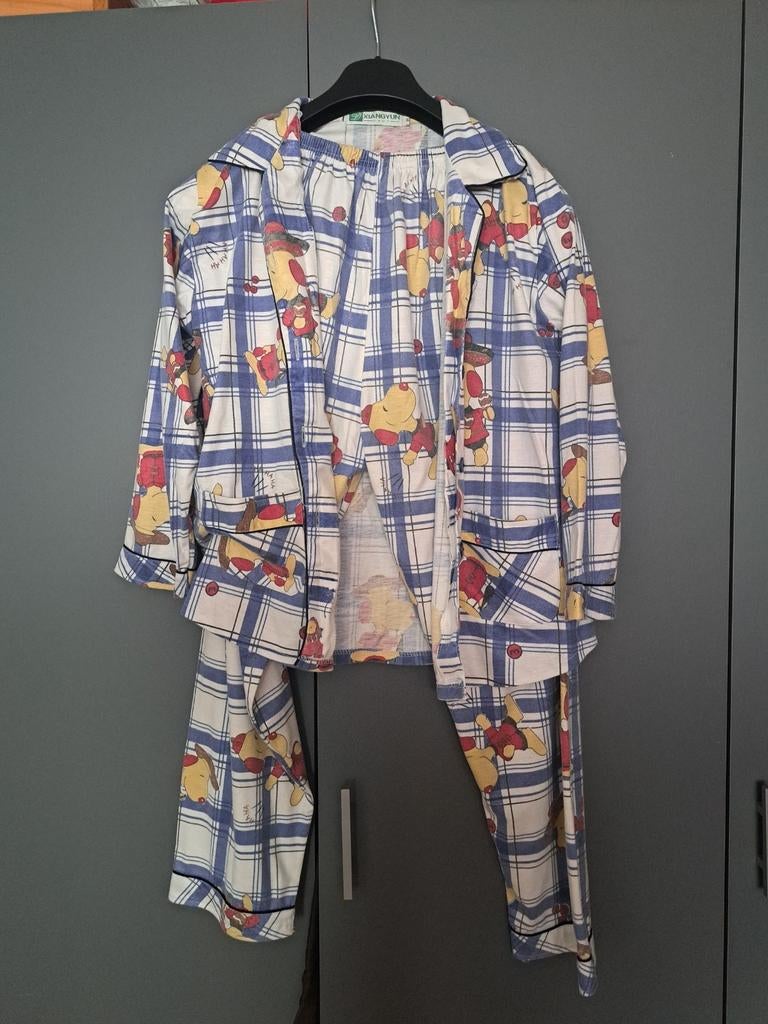 Winnie de Poeh Pyjama - Geruit met Cartoonprint, Kleding | Dames, Pyjama's, XIANGYUN Decr, Ophalen of Verzenden, Gedragen, Maat 38/40 (M)