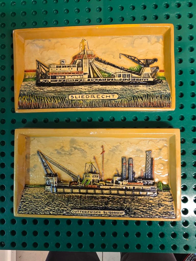 Sliedrecht, 2 boten cutterzuiger, Antiek en Kunst, Ophalen of Verzenden