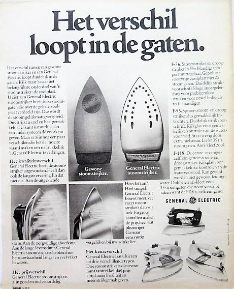 13 vintage advertenties reclames General Electric GE 1951-75, Ophalen of Verzenden, Gebruikt, Overige typen