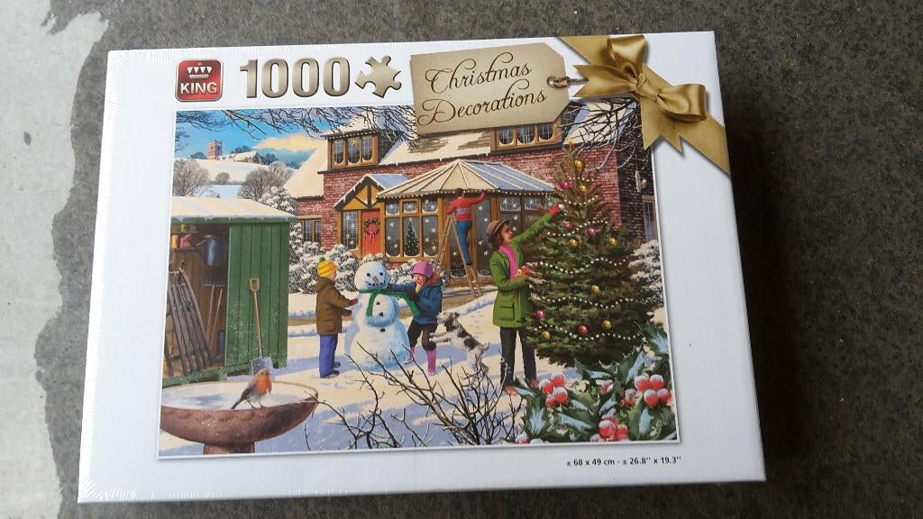 Christmas Decorations kerstpuzzel puzzel 1000 stukjes nieuw, Ophalen of Verzenden, 500 t/m 1500 stukjes, Nieuw, Legpuzzel