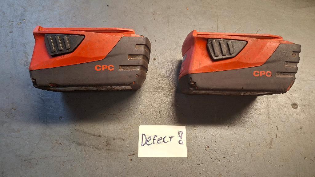 2x Hilti B22 / 5.2 Li-ion Accu. DEFECT!!!, Gebruikt, ,, Ophalen of Verzenden, ,