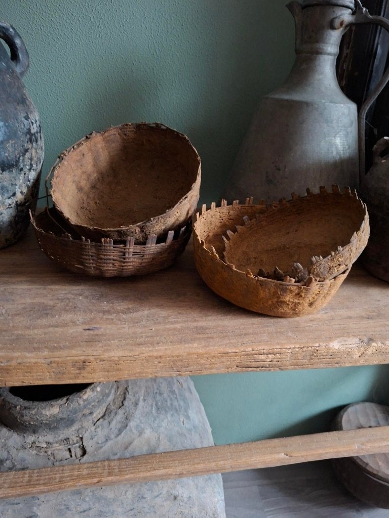 Set van 4 Leemmandjes / leemmand, Ophalen of Verzenden, Zo goed als nieuw, Overige materialen, Landelijk