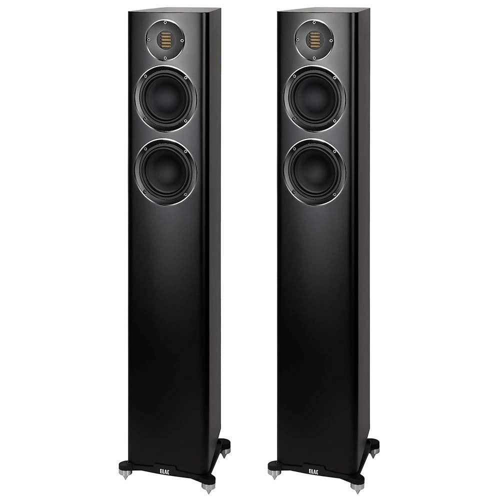 ELAC CARINA FS 247.4 LUIDSPREKER ZWART, Audio, Tv en Foto, Luidsprekers, Zo goed als nieuw, 120 watt of meer, Front, Rear of Stereo speakers