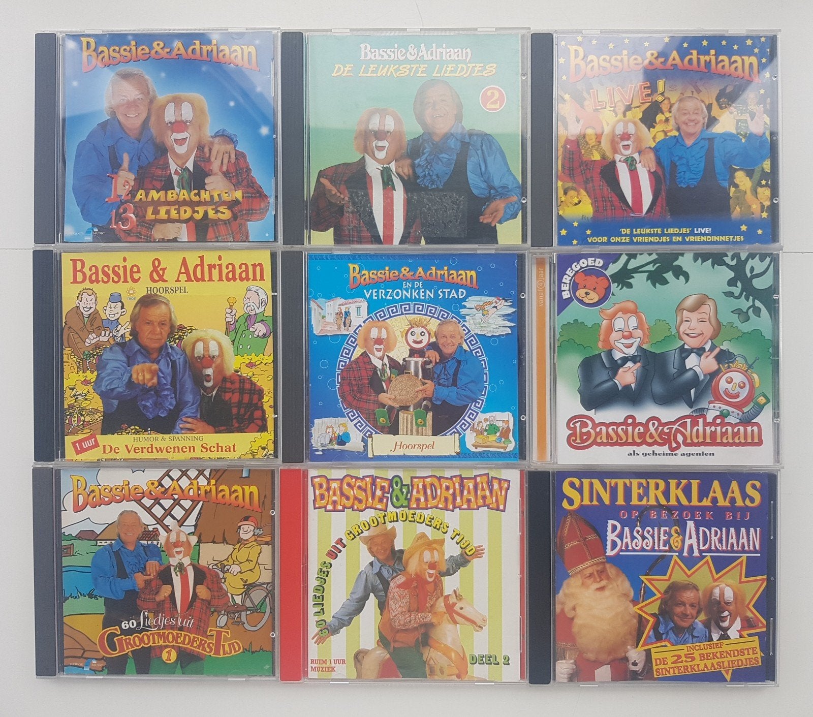 9x Luisterboek CD Bassie en Adriaan oa. De Verzonken Stad, Ophalen of Verzenden, Zo goed als nieuw, Boxset
