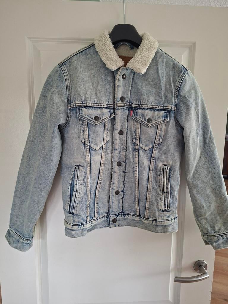 Levi's Sherpa Trucker Jacket - Maat S, Levi's, Blauw, Ophalen of Verzenden, Gedragen