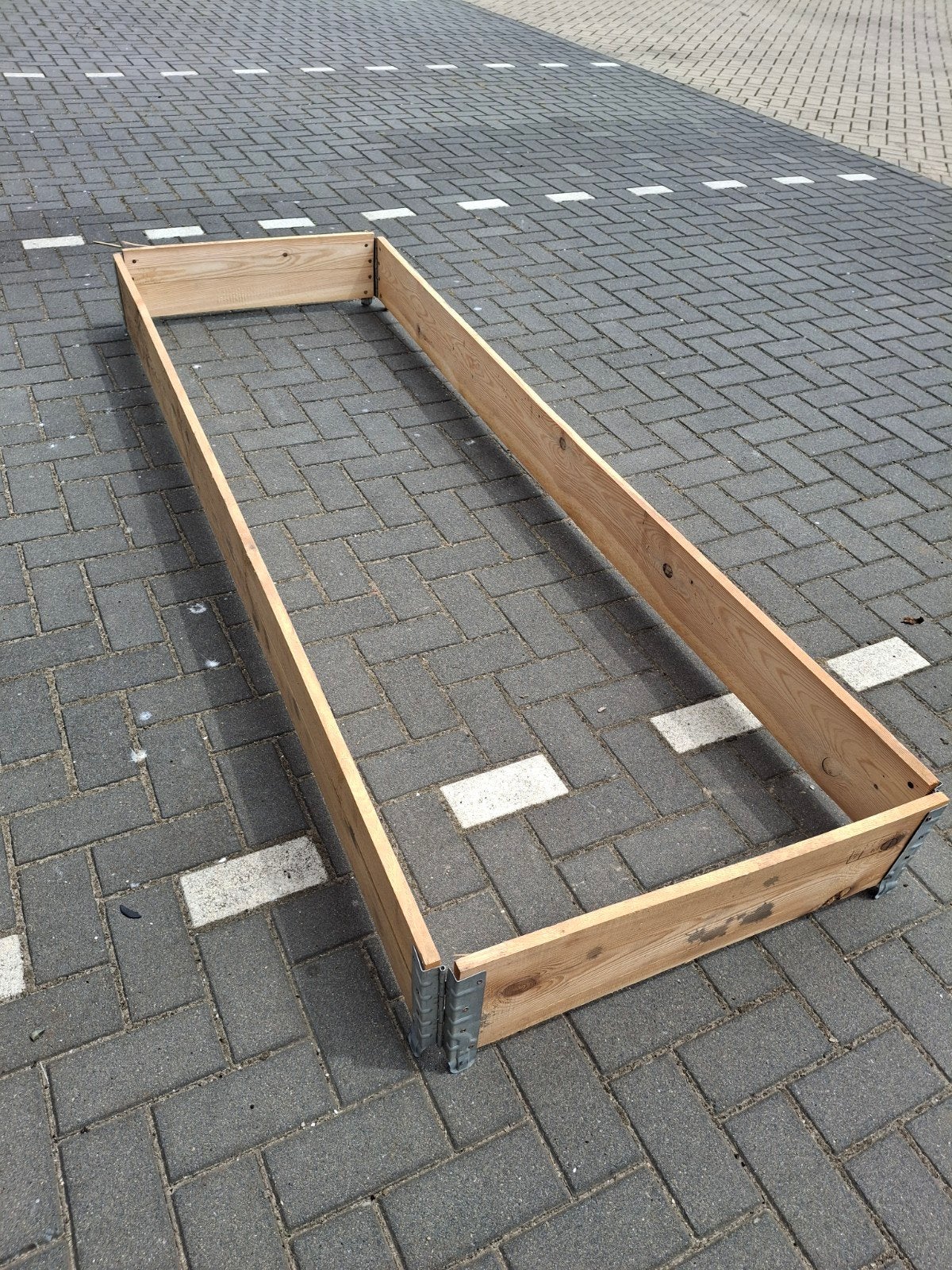 Grote moestuinbak 240x80x20 cm - Kweekbak Hout, Ophalen, Gebruikt, Minder dan 30 cm, 100 cm of meer