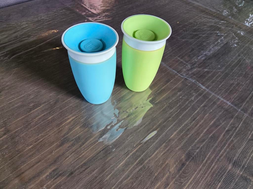 Munchkin 360 Bekers - Set van 2 (Blauw & Groen), Ophalen of Verzenden, Gebruikt