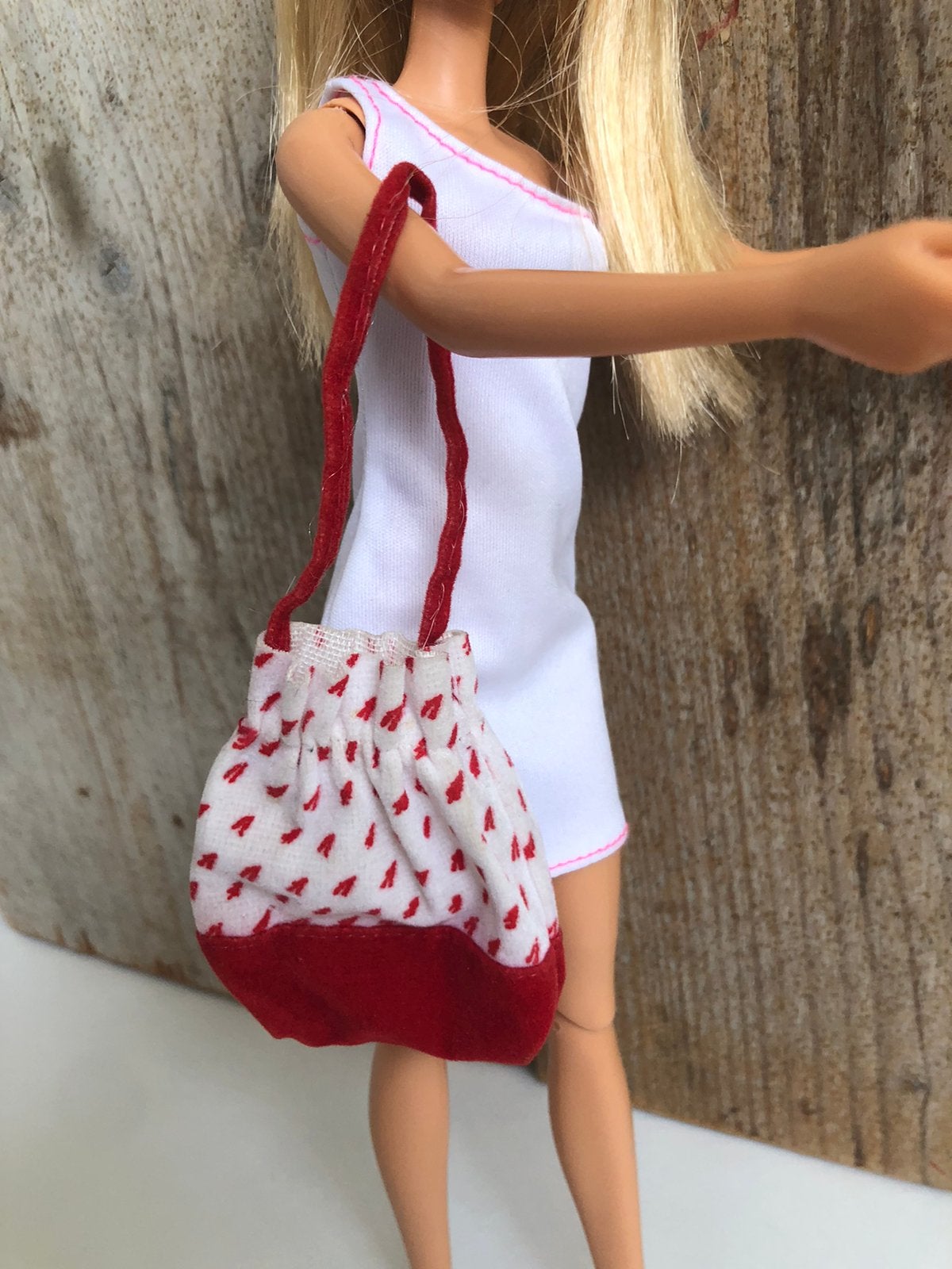 Rood wit vintage Barbie tas, Ophalen of Verzenden, Zo goed als nieuw, Barbie