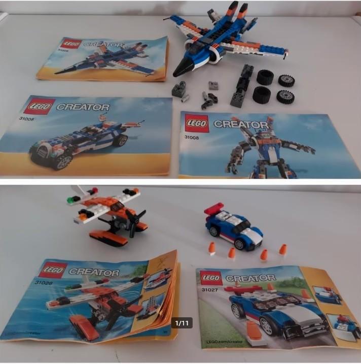 Lego Creator, 3 complete sets, 31008, 31027, 31028, Kinderen en Baby's, Speelgoed | Duplo en Lego, Zo goed als nieuw, Lego, Complete set