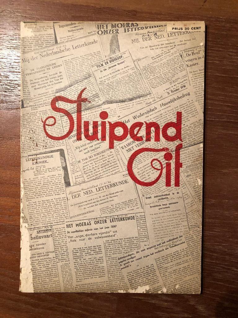 Bijzonder. NSB1937 Wutse: Sluipend Gif. Ophef in literair, Verzenden, Arie van Oord?, Overige onderwerpen, Tweede Wereldoorlog