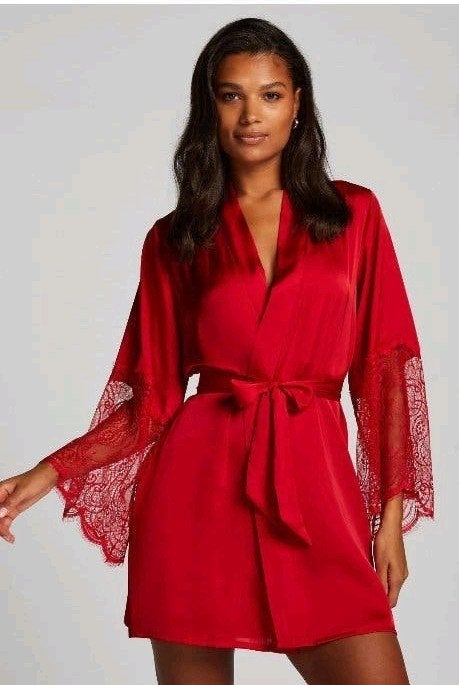 nieuwe rode badjas kimono hunkemoller M L, Ophalen of Verzenden, Rood, Badjas