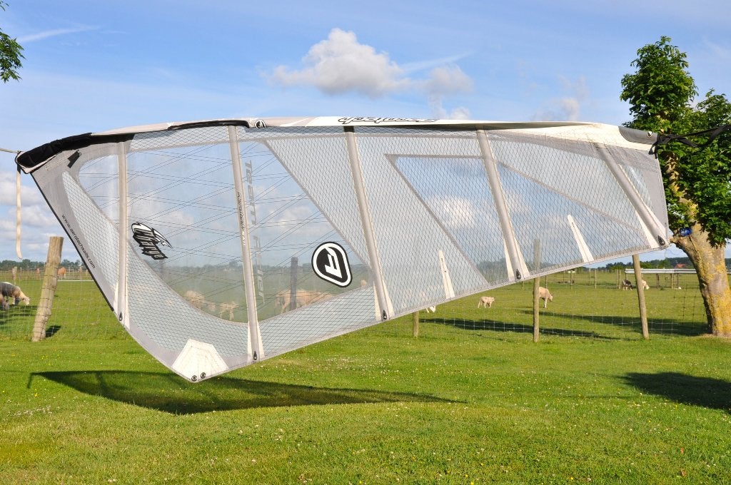 Aerotech Charge 3.75m2 wave zeil, Overige merken, Gebruikt, Met draagtas, 3.5 tot 5 m²