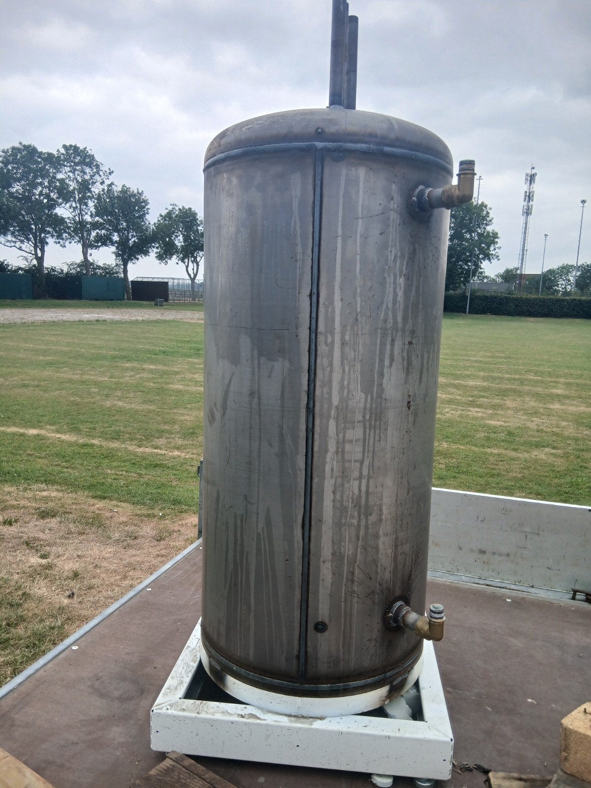 Buffervat 260 liter RVS met 1 spiraal, Ophalen, Gebruikt, Overige typen, 60 tot 150 cm