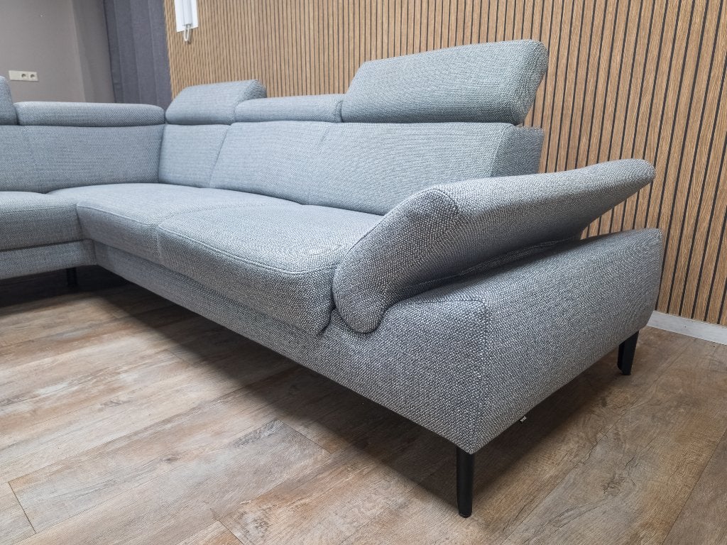 Zeer Mooi Grijs Hoekbank van MONTEL MODENA, Huis en Inrichting, Info@banxtel.nl, Gebruikt, Overige maten, Hoekbank