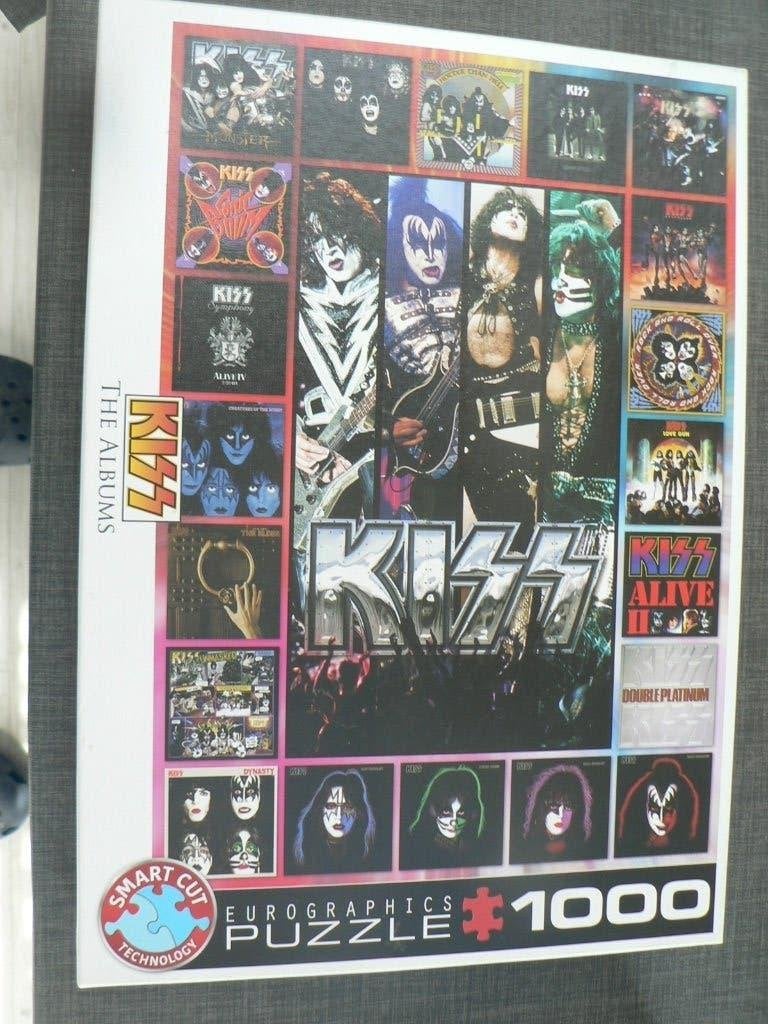10 puzzels 1000 stukjes eurographics kiss pop rock ea, Ophalen of Verzenden, 500 t/m 1500 stukjes, Zo goed als nieuw