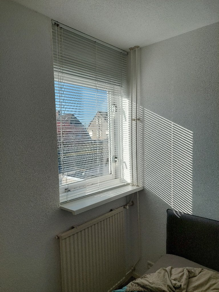Witte jaloezieën(raam) - Div. maten beschikbaar bv. b80xh180, Jaloezie, 180 cm, Wit, Metaal
