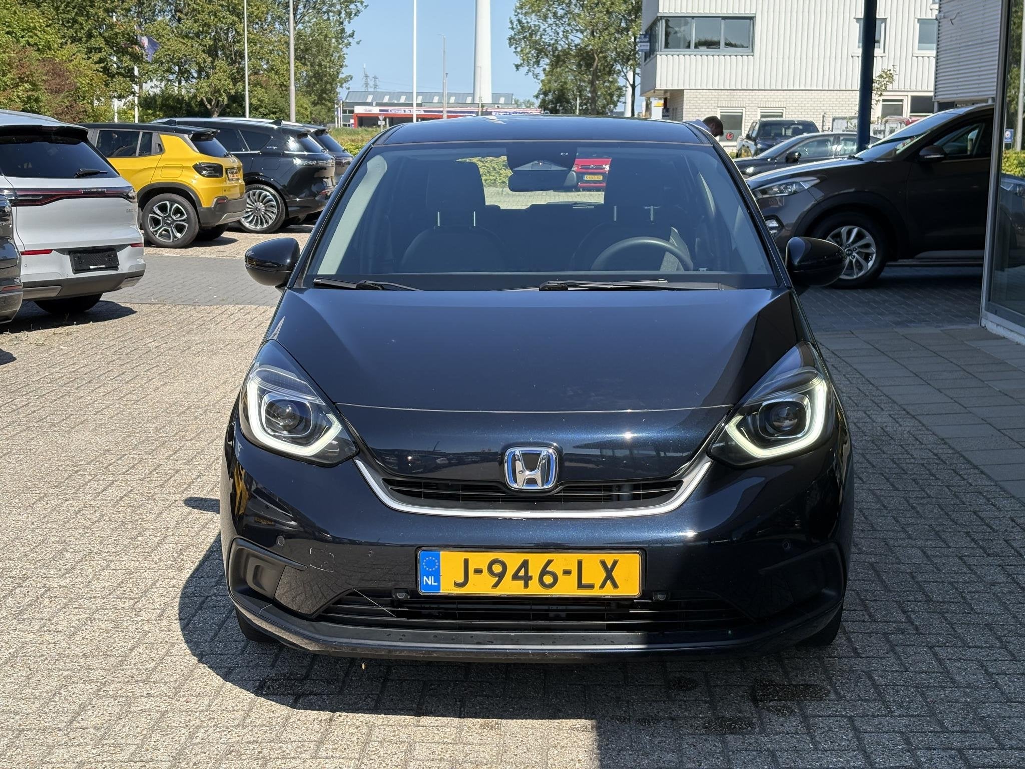Honda Jazz 1.5 e:HEV Elegance | Stoelverwarming | Cruise con, Euro 6, Blauw, Leder en Stof, Origineel Nederlands