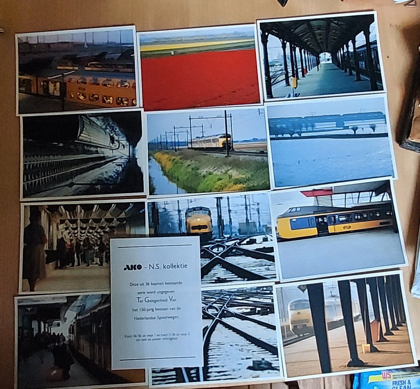 Kavel van 12 AKO-N.S. Ansichtkaarten + Infokaart(150 jaar NS, Tickets en Kaartjes, Trein, Overige typen