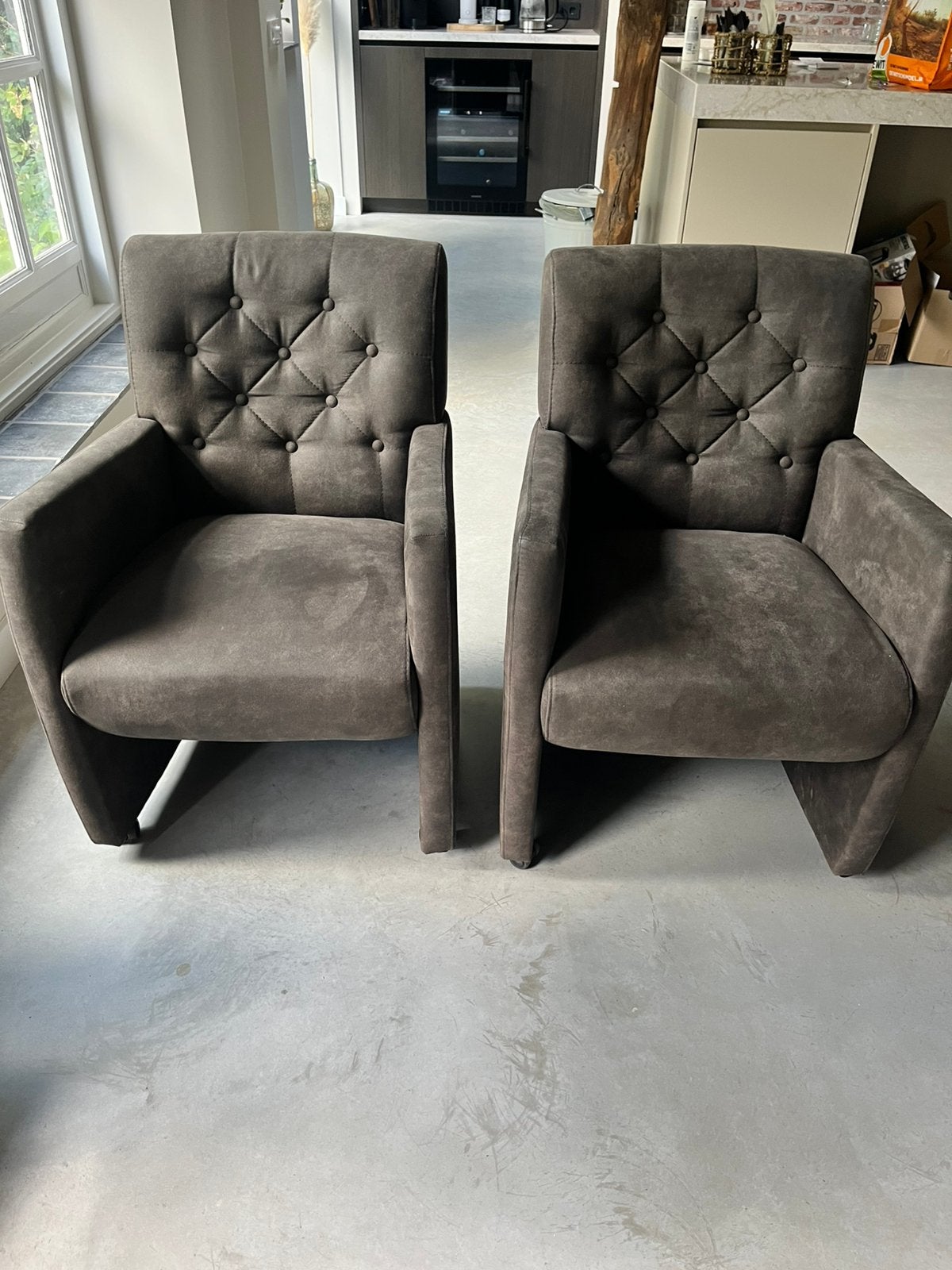 2x stoel met wielen goossens, Ophalen, Nieuw, Vijf, Zes of meer stoelen, Stof