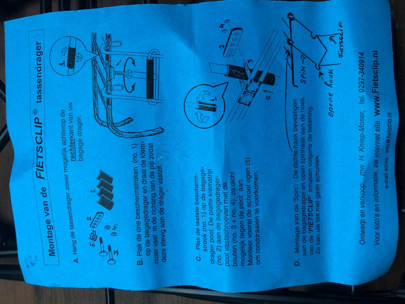 Tassendrager van het merk Fietsclip, Ophalen of Verzenden, Zo goed als nieuw