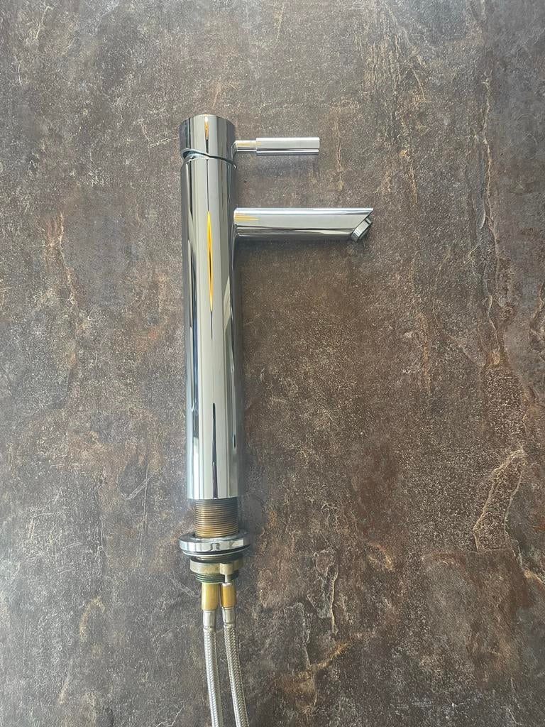 Hoge fonteinkraan Radius, uitloop 14,5 cm, Doe-het-zelf en Verbouw, Sanitair, Ophalen, Zo goed als nieuw, Rvs, Kraan