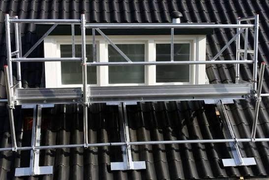 Te Huur Dakkapelsteiger!., Doe-het-zelf en Verbouw, Ophalen, Gebruikt, Gevelsteiger, 5 meter of hoger