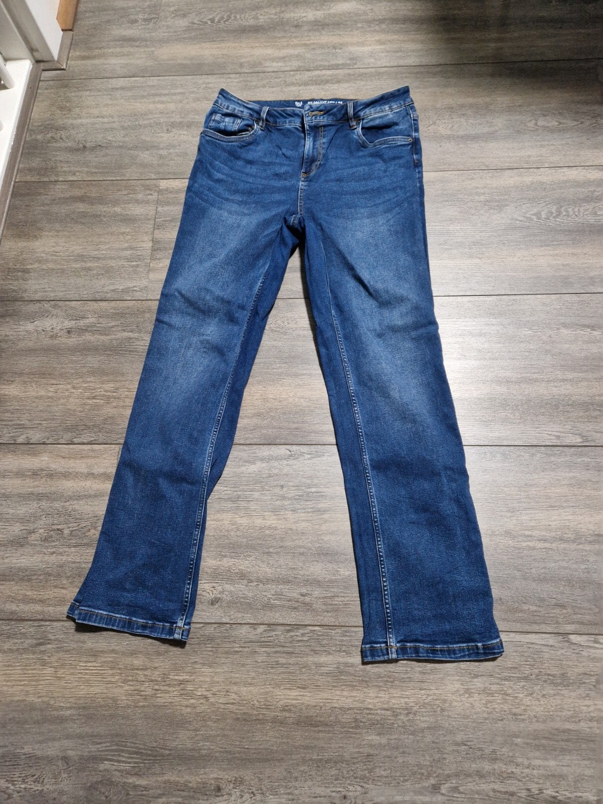 MS Mode Straight Leg Jeans Maat 42, Blauw, Ophalen of Verzenden, Zo goed als nieuw, MS Mode