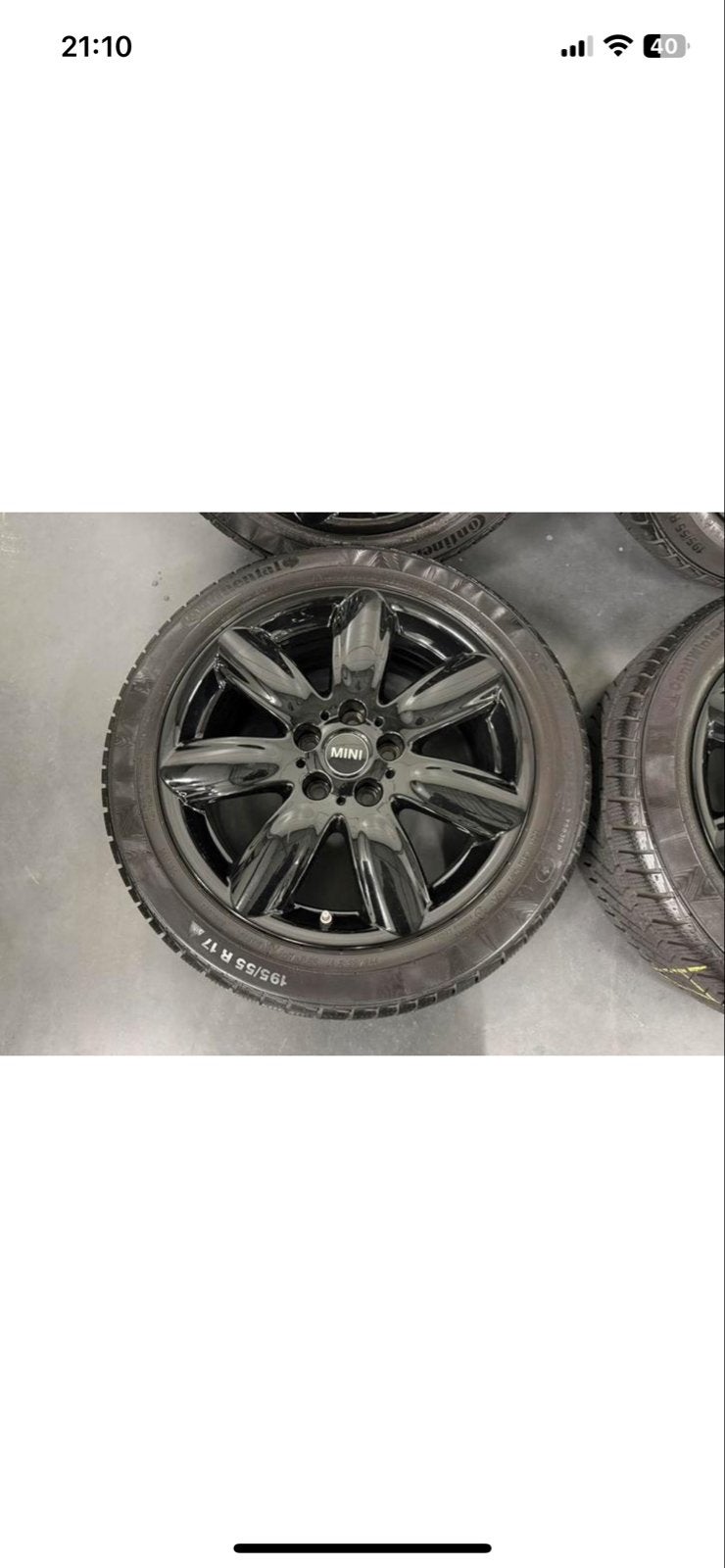 Originele 17" Mini Clubman F54 JCW velgenset met winterbande, Gebruikt, Banden en Velgen, 17 inch, Personenwagen