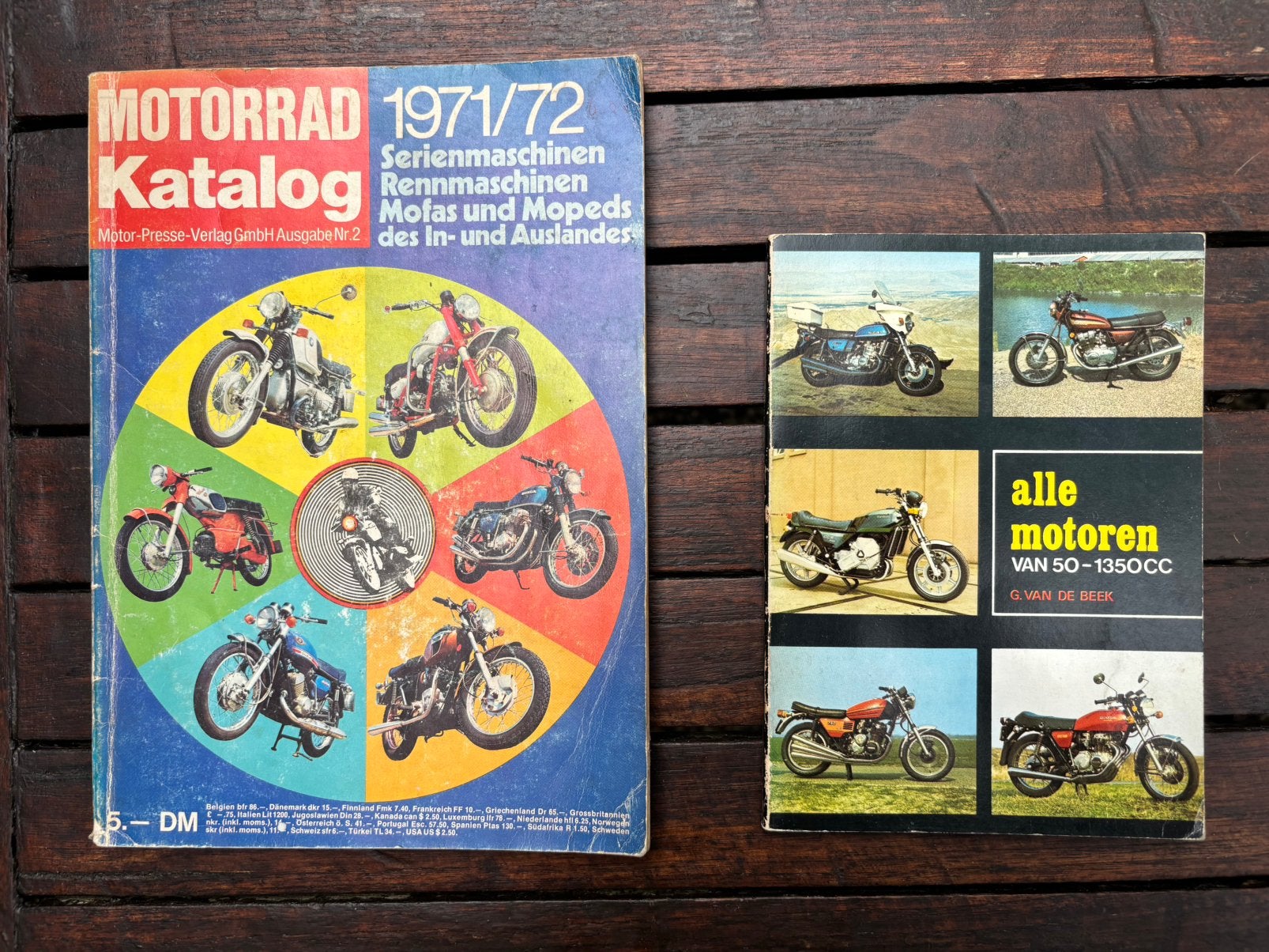 Motorrad katalog 1971/72,  Alle motoren 1975., Ophalen of Verzenden, Gelezen