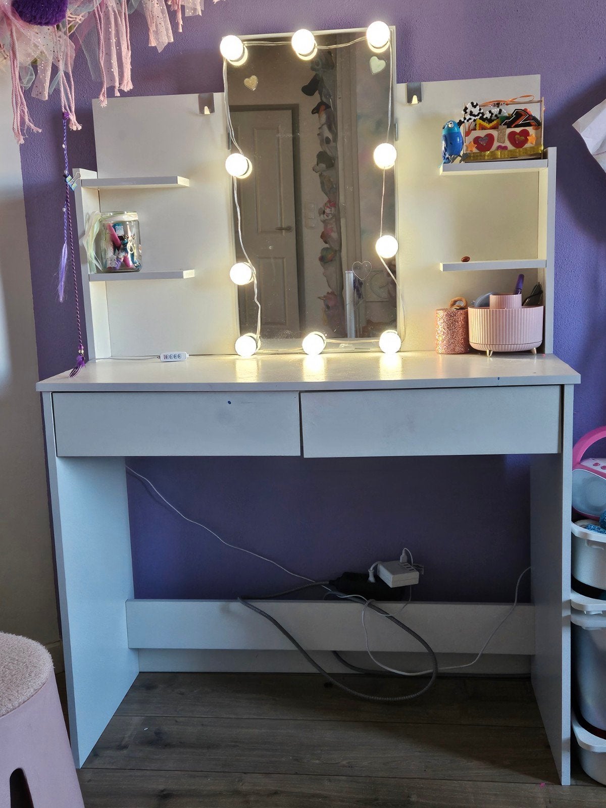 make up tafel, met spiegel, Ophalen, Gebruikt, 50 tot 100 cm, Minder dan 100 cm