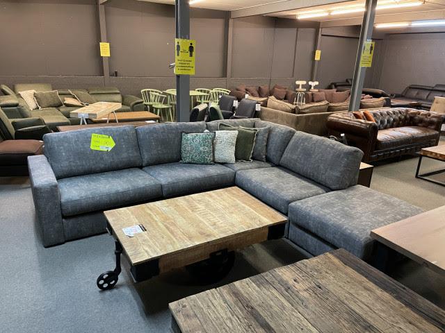 Moderne Grijze Hoekbank - Comfortabel en Stijlvol, Ophalen, 250 tot 300 cm, Gebruikt, 100 tot 125 cm
