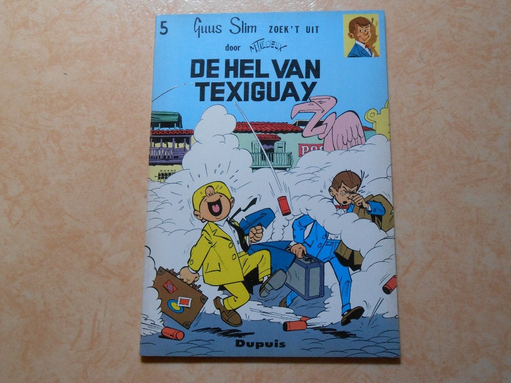 Guus slim 5 De hel van Texiguay 1962 1 ste druk., Boeken, Eén stripboek, Nieuw, Ophalen of Verzenden, Maurice Tillieux