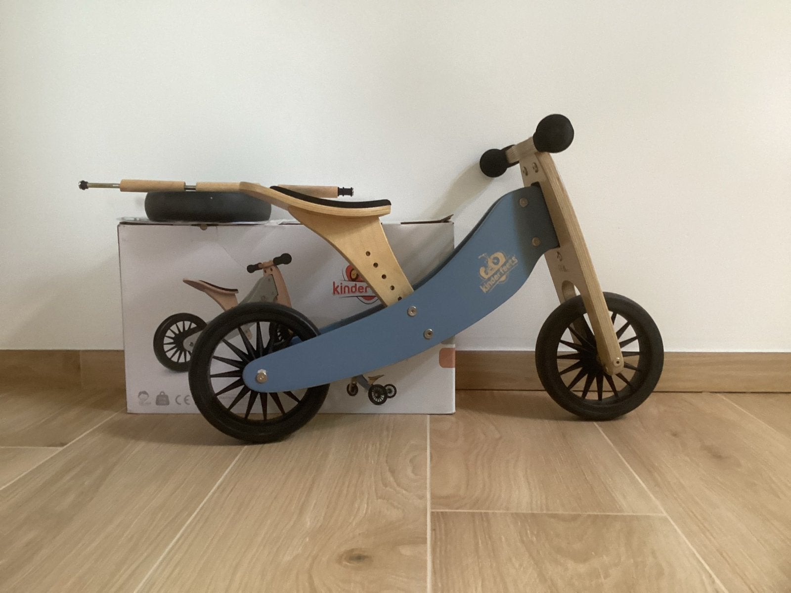 KinderFeets 2-in-1 Driewieler & Loopfiets - Blauw, Ophalen, Zo goed als nieuw, Loopfiets