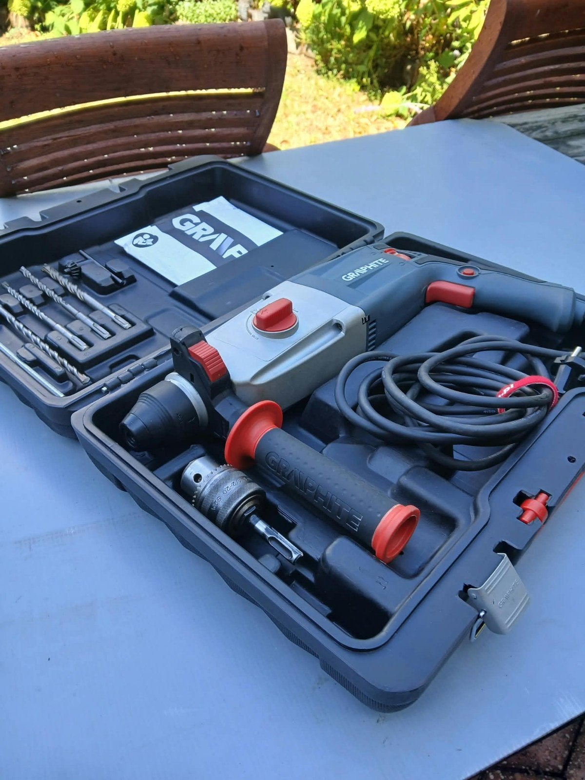 GRAPHITE Boormachine 20MM - Krachtige Boorhamer, Ophalen, Boor- en/of Breekhamer, Klopboormechanisme, Gebruikt
