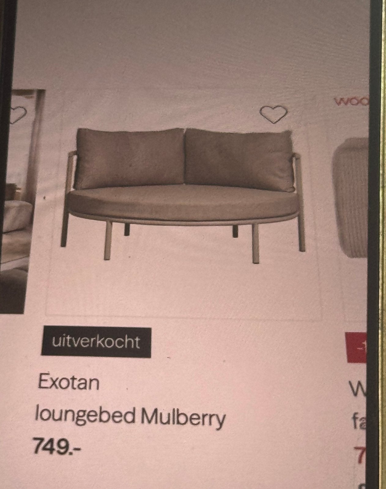 Exotan ligbed  prijs 150 euro, Ophalen, Zo goed als nieuw, Aluminium