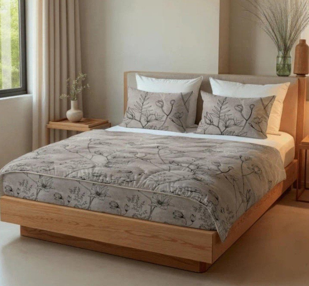 Zelesta Butterfly forest 2x met instopstrook & kussenslopen, Eenpersoons, Beige, Dekbedovertrek, Nieuw