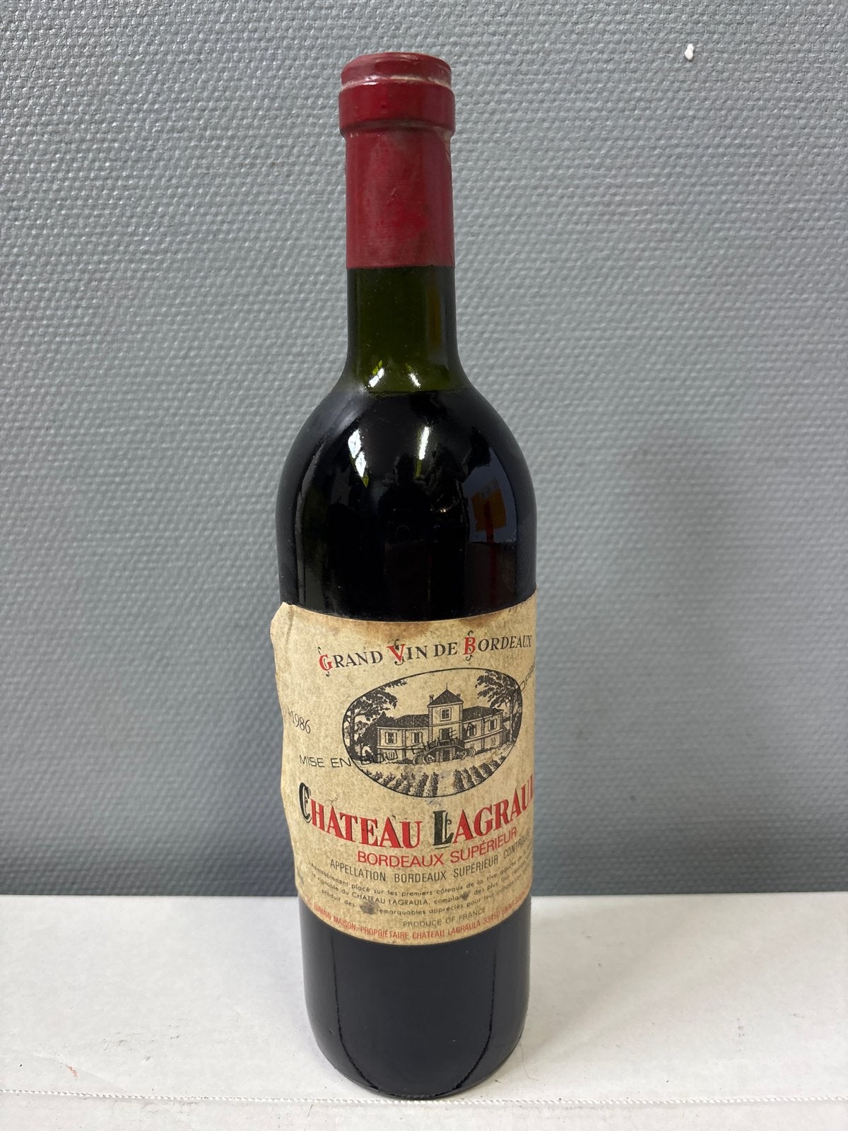 Château Lagraula Grand Vin de Bordeaux, Ophalen of Verzenden, Gebruikt, Frankrijk, Rode wijn
