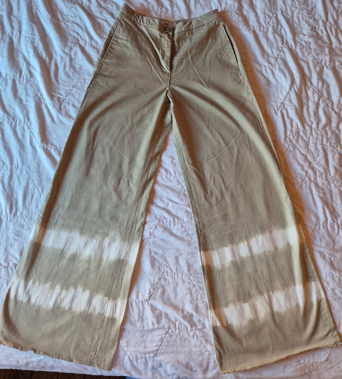 Shaft broek W27 L32 - Beige met tie-dye effect, Kleding | Dames, Broeken en Pantalons, Shaft, Beige, Nieuw, Ophalen of Verzenden