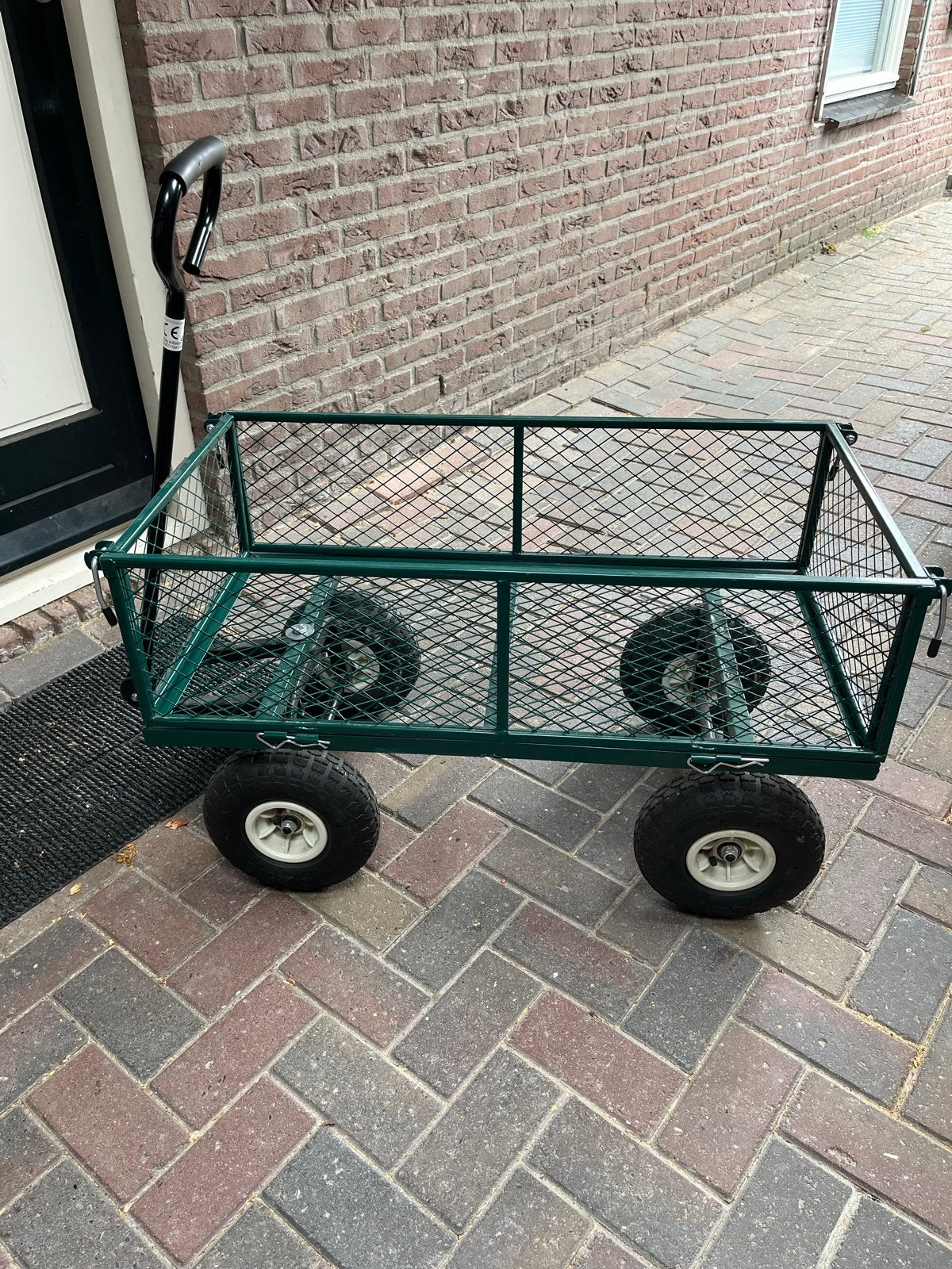 Groene bolderkar met afneembare zijden en zeil, Ophalen, Gebruikt