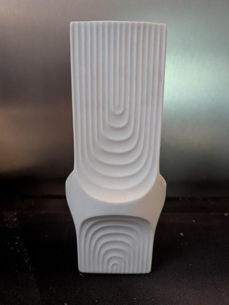 AP Kaiser Biscuit Porselein Vaas Op Art Jaren '70 MCM design, Ophalen of Verzenden