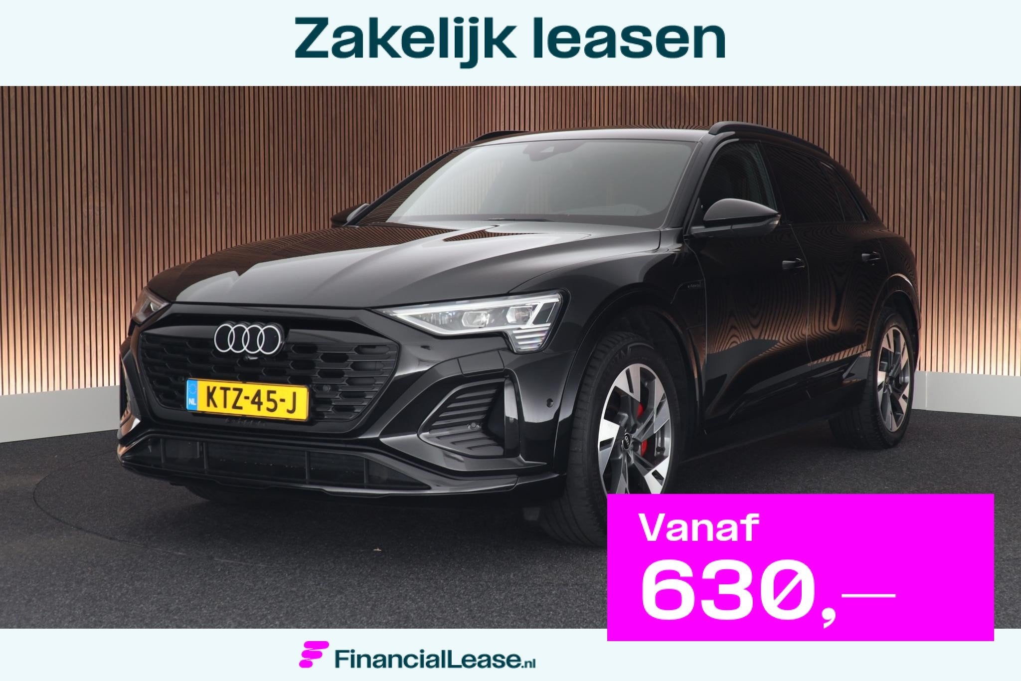 Audi Q8 e-tron 50 quattro 340pk Advanced Edition 95 kWh SOH, Automaat, Zwart, 95 kWh, 2000 kg