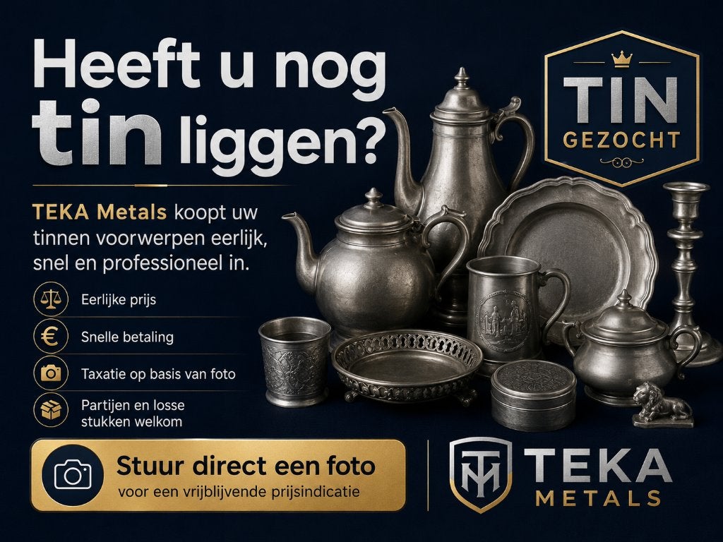 Tin verkopen? TEKA Metals koopt tinnen voorwerpen eerlijk in, Ophalen of Verzenden