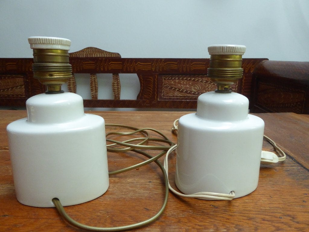 2 vintage porseleinen lampjes, Porcelaine de Paris, Antiek en Kunst, Ophalen of Verzenden