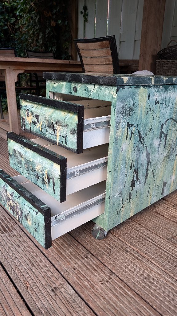 Stalen archief kast met lades Industrieel/artistiek, Ophalen, Gebruikt, 50 tot 100 cm, Minder dan 100 cm