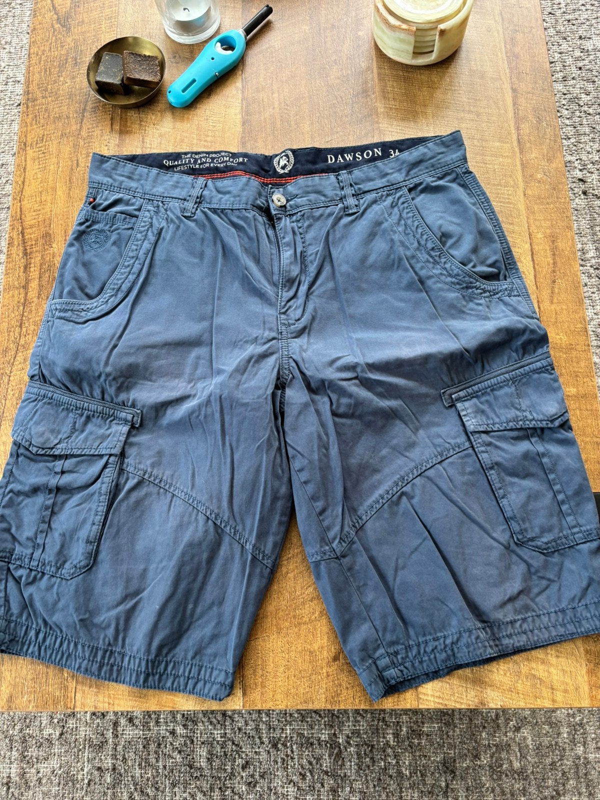 Lerros Heren korte broek maat 34 kleur blauw, Ophalen of Verzenden, Nieuw, Blauw
