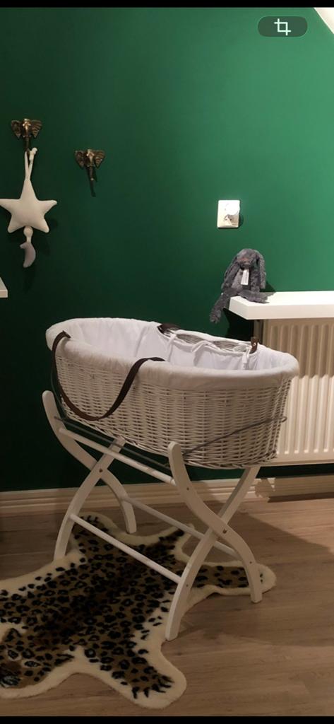Wiegje rotan, Kinderen en Baby's, Babywiegjes en Ledikanten, Ophalen, Zo goed als nieuw, Wieg