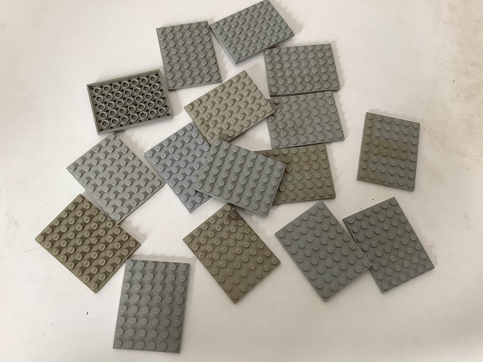 Lego plaat 6x8 licht grijs, Ophalen of Verzenden, Gebruikt, Losse stenen, Lego