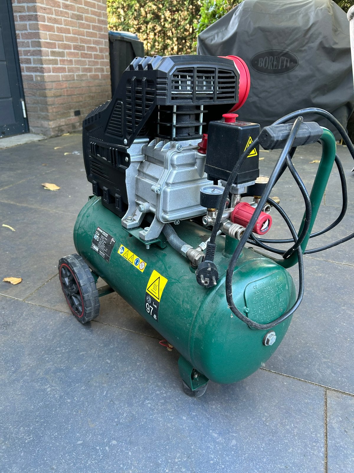 Parkside PKO 24 B2 Compressor - Aansluiting gebarsten, Doe-het-zelf en Verbouw, Compressors, Ophalen, Gebruikt, 10 bar of meer