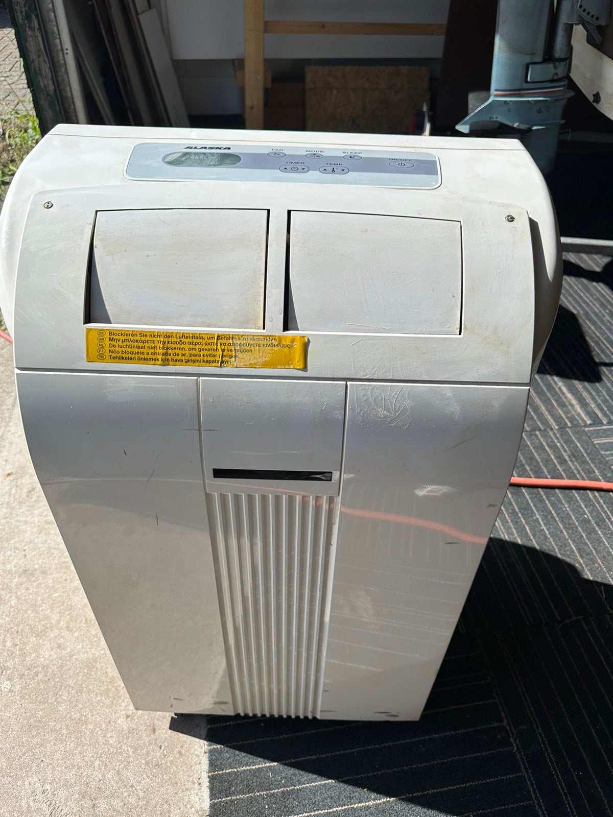 Mobiele airco Alaska, Witgoed en Apparatuur, Airco's, Ophalen, Gebruikt, Minder dan 60 m³, 2 snelheden